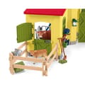 Miniatyrbillede 4 af 6: Bondegårdsdyrsfigursæt med tilbehør - 92-delt pædagogisk bondegårdslegesæt med ko, hest, gris og
