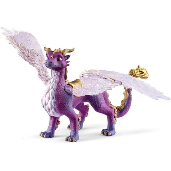 Schleich Stjärndrakefigur - Mytisk drakefigur med glittrande vingar och fjäll för pojkar och flickor - Gåva