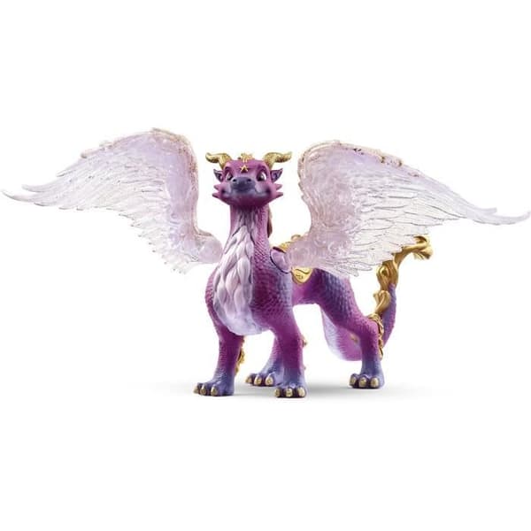 Schleich Stjärndrakefigur - Mytisk drakefigur med glittrande vingar och fjäll för pojkar och flickor - Gåva