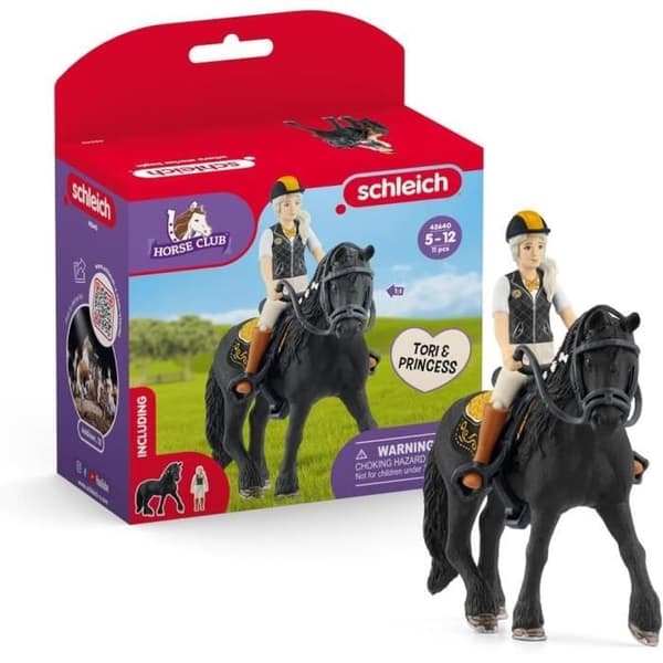 Tori ja prinsessa -figuuri, Horse Club - Laatikko, 11 osaa, 5-vuotiaasta alkaen - schleich 42640 Horse Club