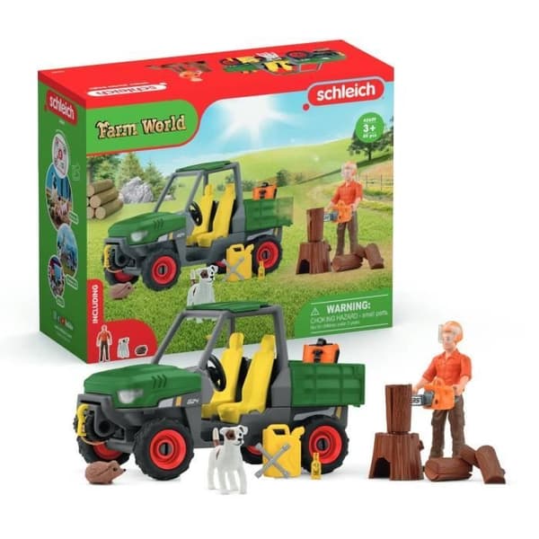 Schleich 42659 Farm World Skovranger med Køretøjssæt til Børn fra 5 år