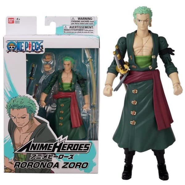 BANDAI Anime Heroes - One Piece - Anime Heroes 17 cm figur - Roronoa Zoro