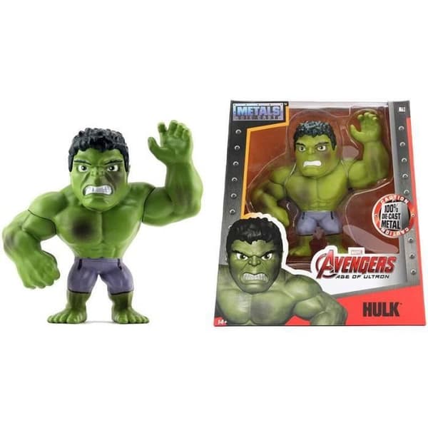 Hulk Metallfigur 15cm - Marvel - Samla Andra Hjältar - För Barn Från 8 År
