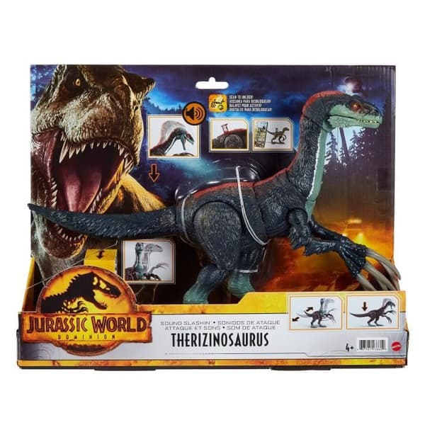 Jurassic World Figure - Slasher Dino Sound från MATTEL - Ledd och ljuddinosaurie för barn från 4 år och uppåt