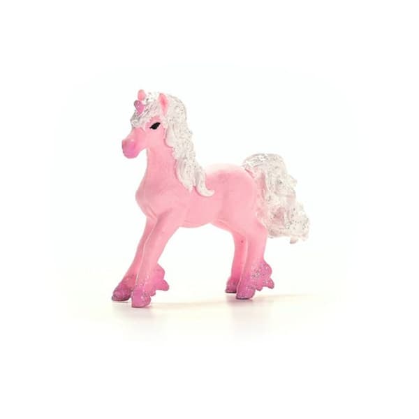 Figur - Schleich - Blommig Enhörningsföl - Svart, Rosa, Vit - Från 5 år - Unisex