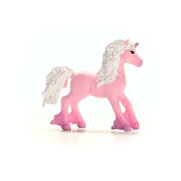 Figur - Schleich - Blommig Enhörningsföl - Svart, Rosa, Vit - Från 5 år - Unisex