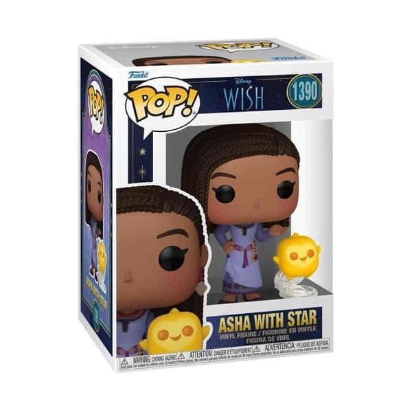 Funko Pop! Disney: Wish - Asha med stjärna - Grå och flerfärgad - Vuxen