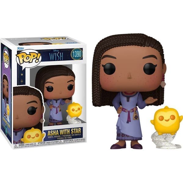 Funko Pop! Disney: Wish - Asha med stjärna - Grå och flerfärgad - Vuxen