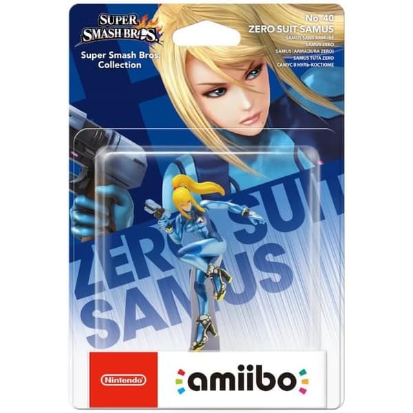 Amiibo-figur - Unpansad Samus nr 40 • Super Smash Bros. Collection