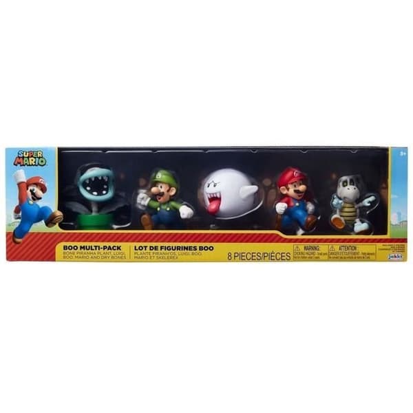 Paket med 5 figurer - JAKKS PACIFIC - Super Mario Bros: Mario Boo! - 10 cm