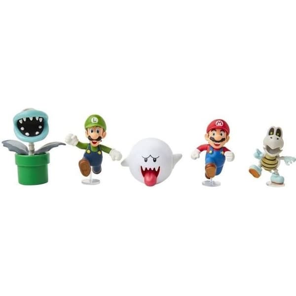 Paket med 5 figurer - JAKKS PACIFIC - Super Mario Bros: Mario Boo! - 10 cm