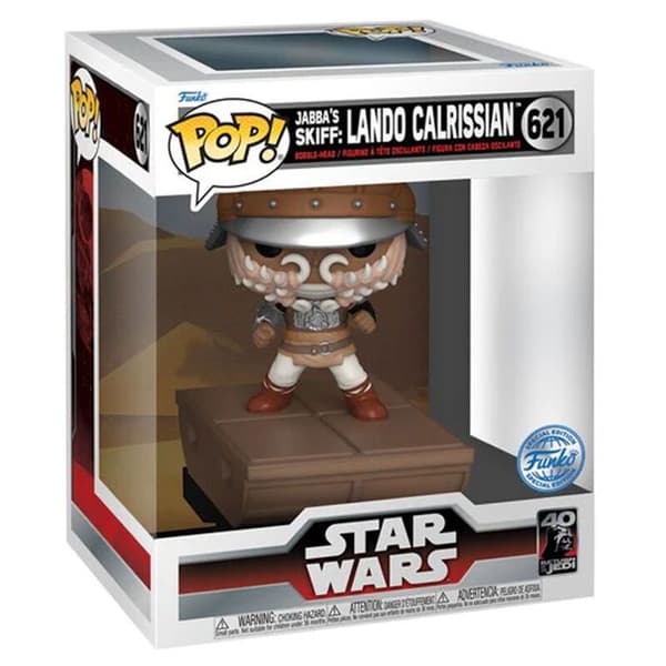 Figurine Funko Pop Deluxe - Funko - Jabba Skiff Lando Calrissian - Exklusiv - Noggranna detaljer - Bas ingår