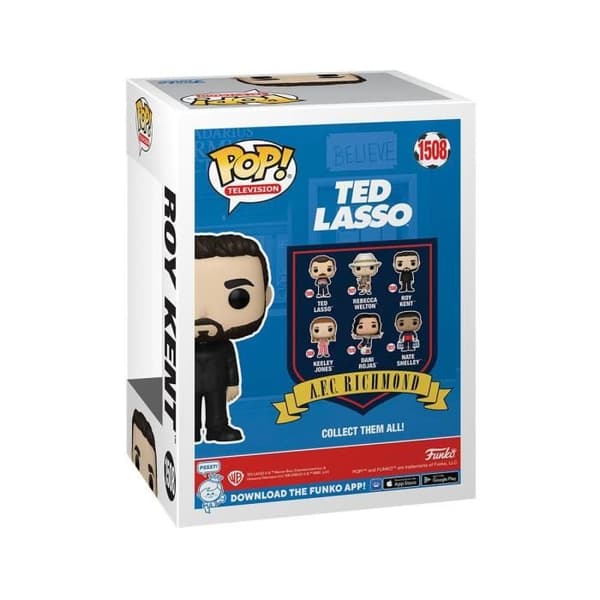 POP! Ted Lasso - FUNKO - Roy(BK kostym) 9 cm - Toy - Svart - Inomhus