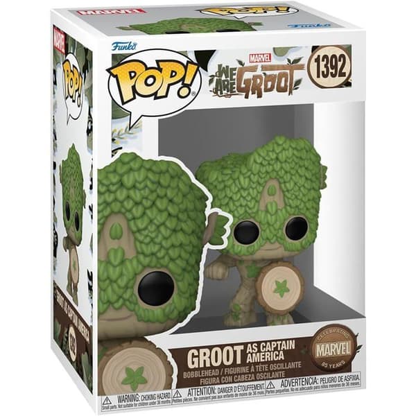 Funko Pop Marvel Figure - We Are Groot Captain America