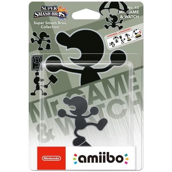 Amiibo Figure - Mr. Game &amp; Watch N°45 • Super Smash Bros. Collection