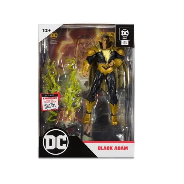 McFarlane Toys - DC Comics - Svart Adam 18cm figur och serietidning