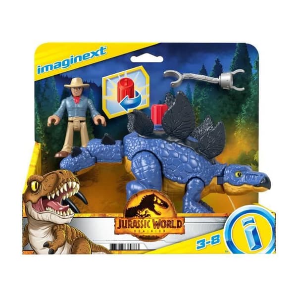 Imaginext-Jurassic World-Stegosaurus och Dr Grant GVV64