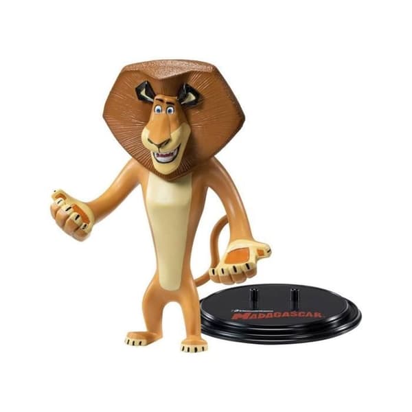 Figurins - Noble Collection - Madagaskar - Bendyfigs Alex 15 cm - Flexibel - Ledad - För vuxna