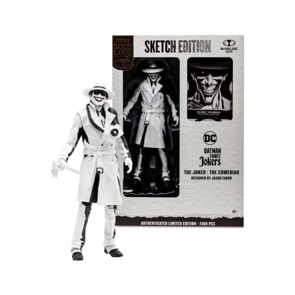 McFarlane Toys - Batman: Three Jokers DC Multiverse - Figure The Joker: The Comedian Sketch Edition (Gold Label) 18 cm