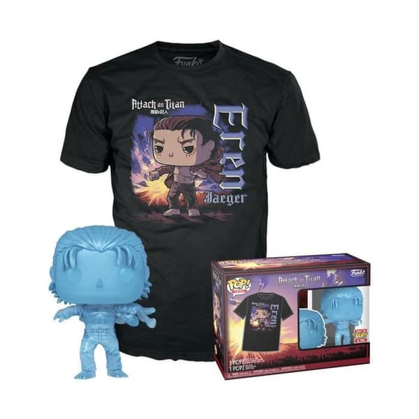 Figur och T-shirt Attack on Titan Pop och T-shirt Eren W-Marks L F - FUNKO - Pop!