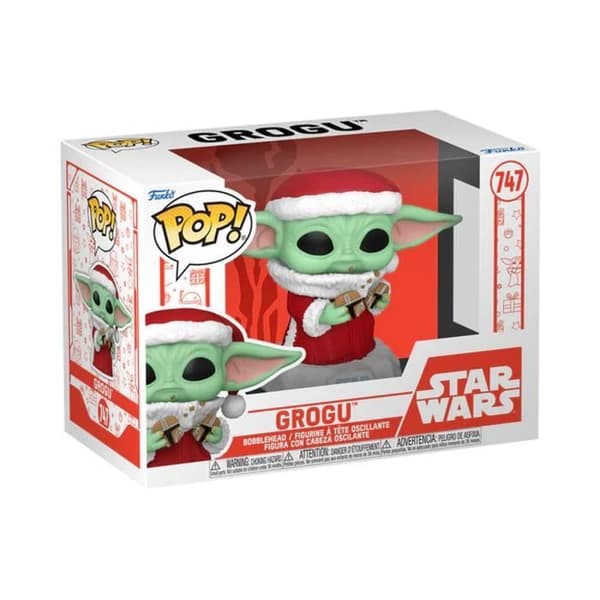 Figur - FUNKO - Grogu (Jultomte) - Star Wars - 9 cm - Blande - 3 år