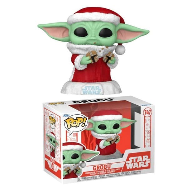 Figur - FUNKO - Grogu (Jultomte) - Star Wars - 9 cm - Blande - 3 år