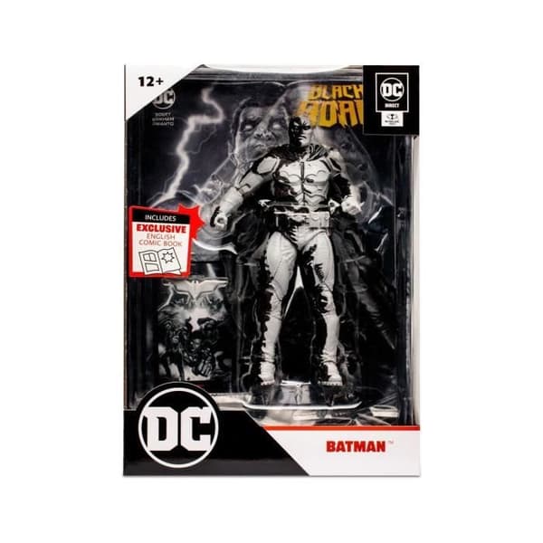 Svart Adam Batman Line Art Variant Figur - McFarlane Toys - DC Comics - 18 cm