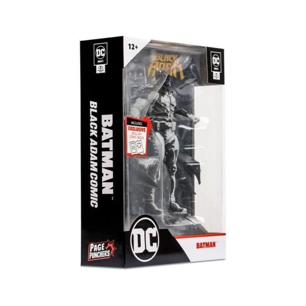 Svart Adam Batman Line Art Variant Figur - McFarlane Toys - DC Comics - 18 cm