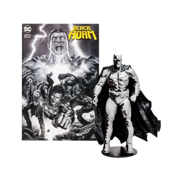Svart Adam Batman Line Art Variant Figur - McFarlane Toys - DC Comics - 18 cm