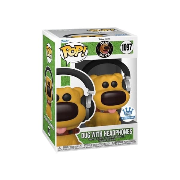 POP! FUNKO - Välkommen till Dug - Dug med hörlurar - Unisex - Vit - 9 cm