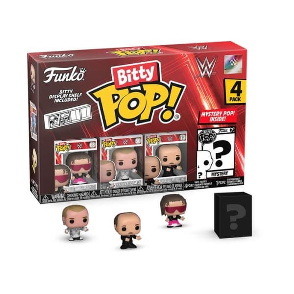 Figuriner - FUNKO - Bitty Pop 4-pack - Bret Hart - Shawn Michaels - Miniatyrfigurer