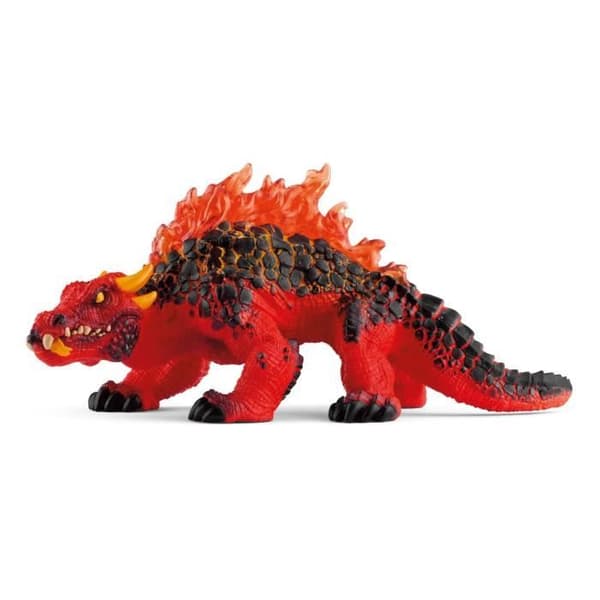 Lava Lizard - Realistisk Schleich-figur - Mytiskt och våldsamt lavamonster - Mycket detaljerad ödlafigur för pojkar