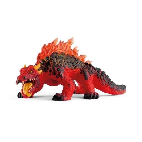 Lava Lizard - Realistisk Schleich-figur - Mytiskt och våldsamt lavamonster - Mycket detaljerad ödlafigur för pojkar