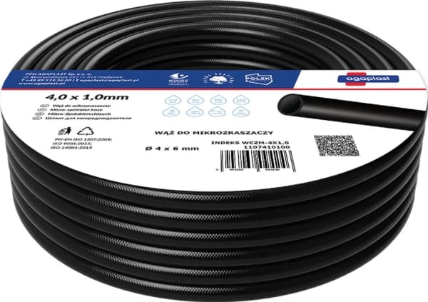 Agaplast Wąż do mikroszraszaczy Vartco 4,0 mm x 1,0 mm 50 mb