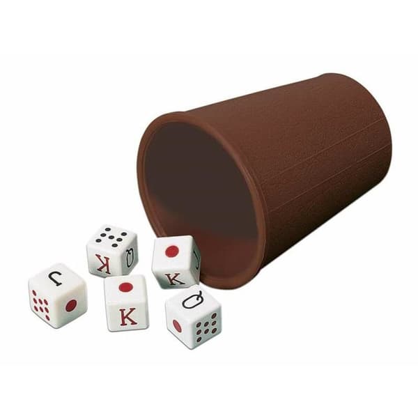 Shaker med pokertärningar Cayro