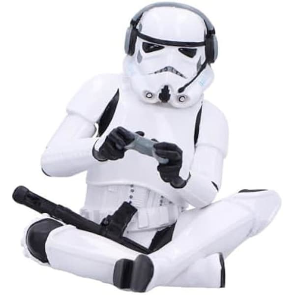 Nemesis Now Stormtrooper Game On!, officiellt licensierad Star Wars samlarfigur, spel- och science fiction-dekoration