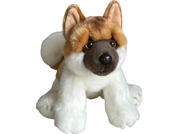 Dubi Akita koira maskotti istuva pehmo 28cm pehmeä nallekarhu halauksia