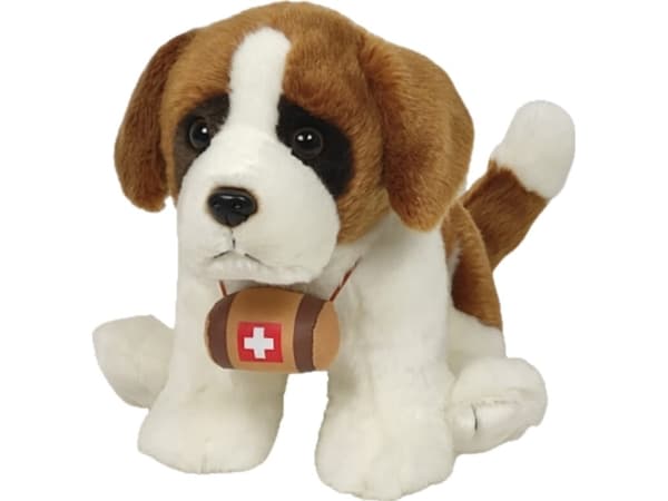 Dubi Mascot St. Bernard Dog With Barrel Plysch 25cm Mjuk Teddybjörn Kramar