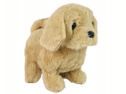 Walking Dog Toy Interactive Barking Beige