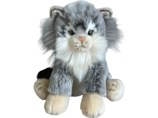 Dubi Maskotti Kissa Manul Istuva pehmo 28cm Pehmeä pehmoinen Nalle Nalle Kissa