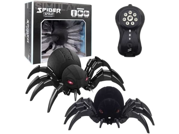 Kauko-ohjattava RC Spider Black Widow Savu Effect Sounds LEAN Toys -lelut