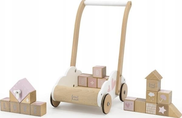 Label Label Pedagogisk rullator med klosser - Rosa