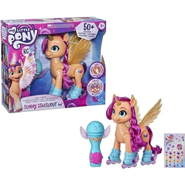 MY LITTLE PONY - En ny generation - Sunny Starscout på rullskridskor - leksak 22 - 5 cm fjärrkontroll - 50 reaktioner - ljus och musik