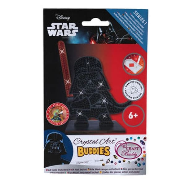 Figurinsats med diamant - CRYSTAL ART - Darth Vader - Färgade strass - Kreativ aktivitet - Från 6 år