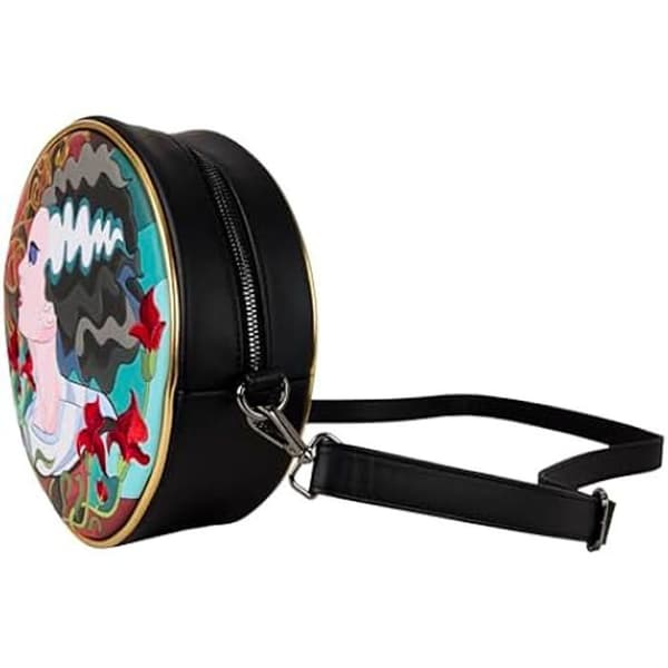 Sidenväska - LOUNGEFLY - Frankensteins brud - Fönsterporträtt - Broderade detaljer - Klara färger