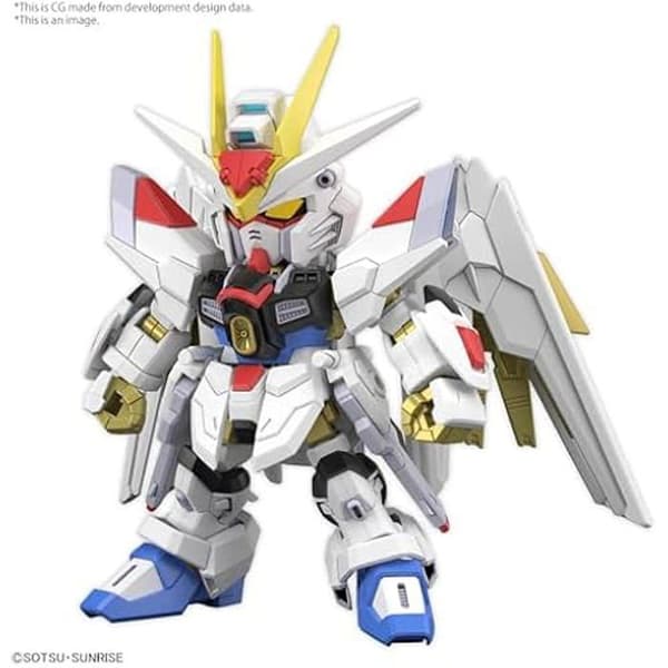 SD Gundam Cross Silhouette SDCS Mobile Suit Gundam SEED FREEDOM Mighty Strike Freedom Gundam Plastmodell med färgkodning