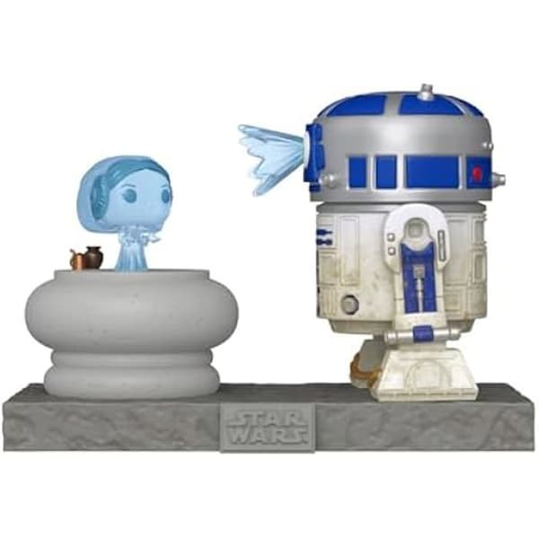 Figur - Funko Pop! - SWS9 - R2-D2 med Leia - Hållbar Vinyl - Star Wars Gåva