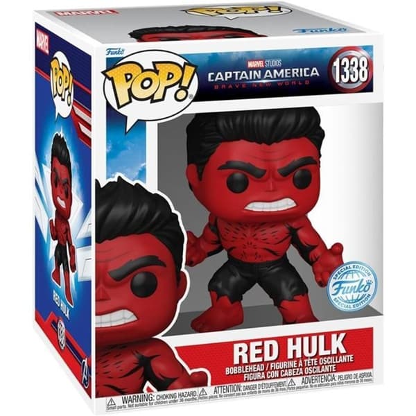Figurine Funko Pop! N°1338 - Captain America Brave New World - Hulk Röd