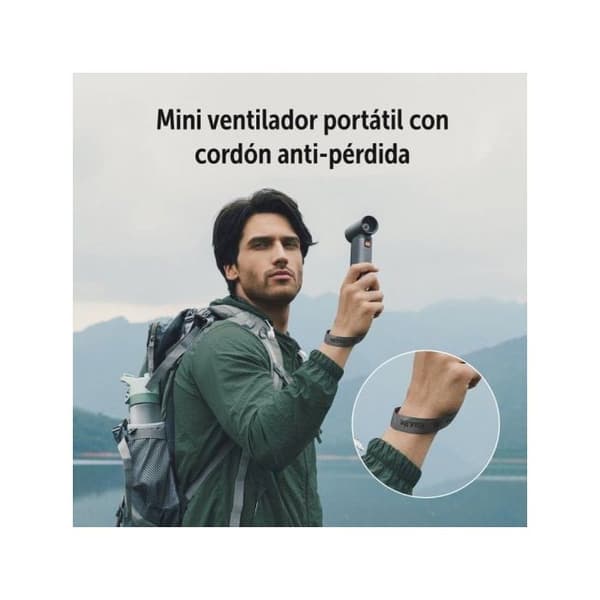 JisuLife Ultra 1 bärbar fläkt 9000mAh 19m/s 100 hastigheter LED Låg ljudnivå Grå metallisk