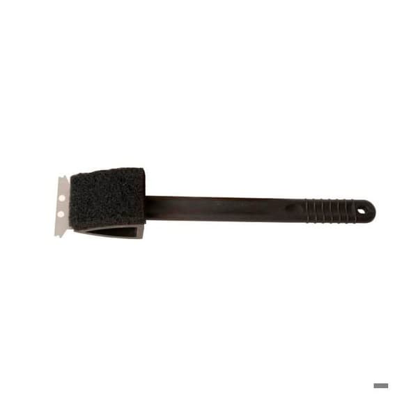 - Metall/plast. 3 i 1: skrapa, borste i rostfritt stål, borste i PP. 80 borststrån i rostfritt stål. Längd 37 cm. Vikt